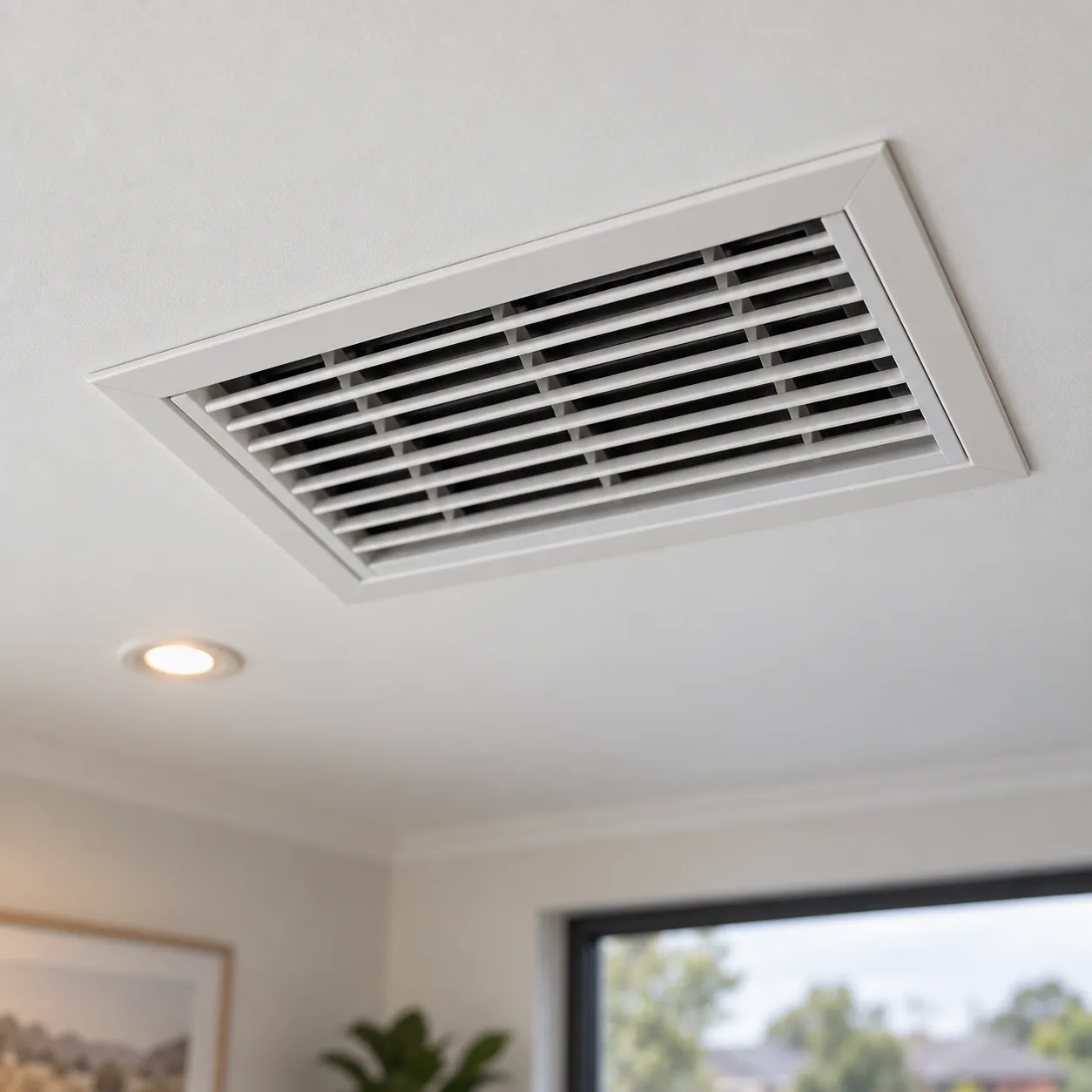 Ducted heating ceiling vent