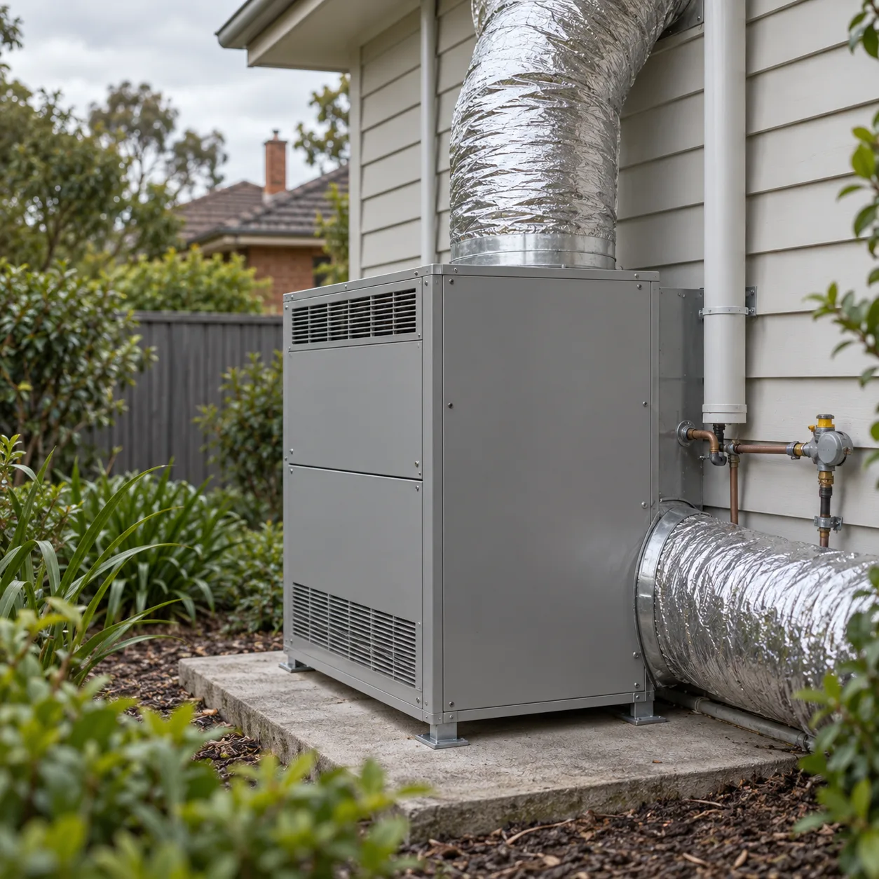 Gas ducted heating unit